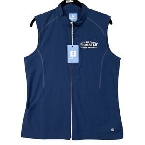 FootJoy Tempo Series Vest Womens M Navy Old Forester Golf Outdoor Full Zip New
